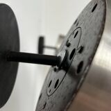 Pair of adjustable vintage wall lights, brushed metal, France, 1970.