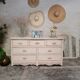 Rattan chest of drawers 80s and its mirror