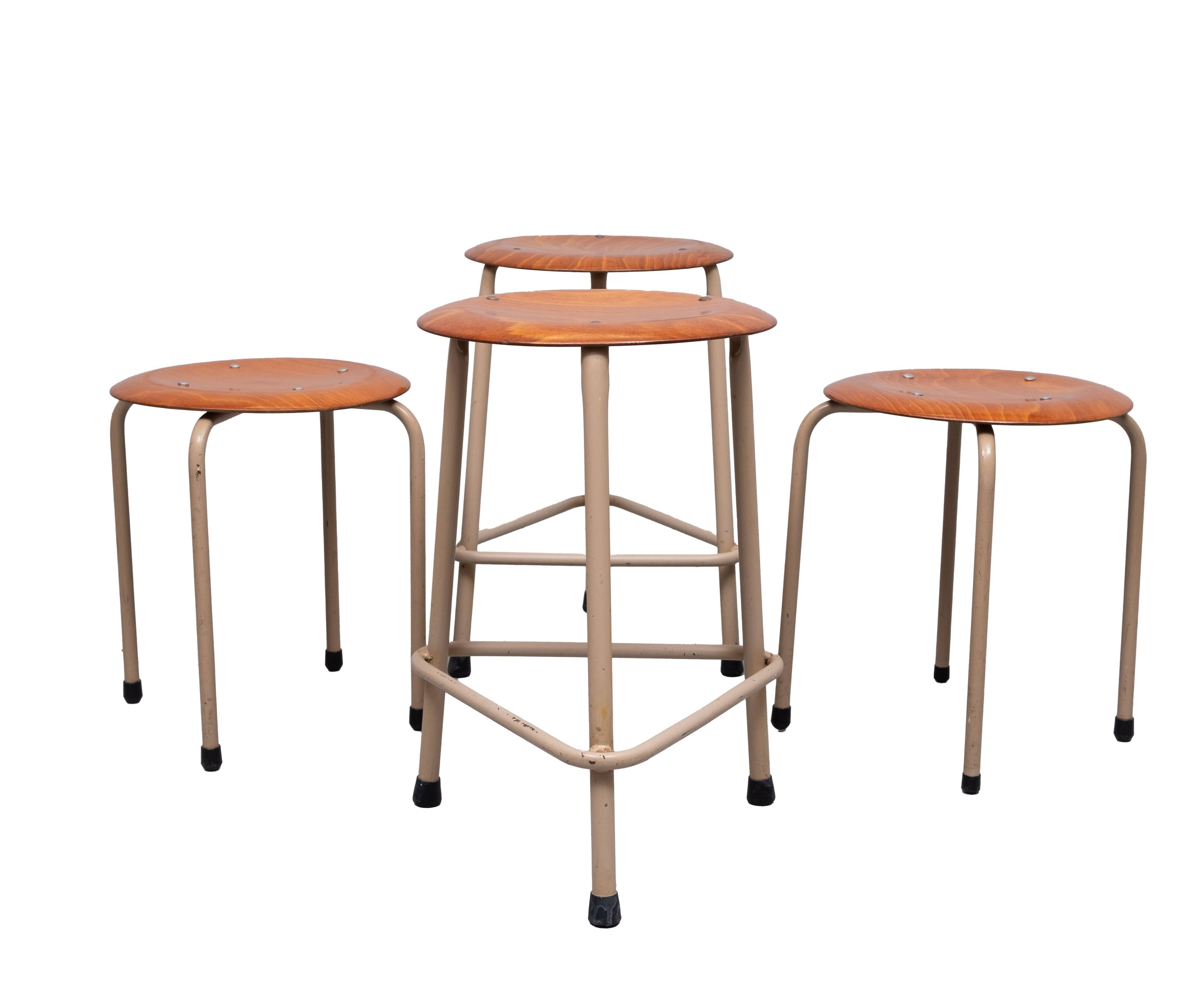 4 Industrial Marko working stools 1960s