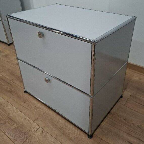 USM Haller furniture – Storage unit 2 modules Pearl Grey – Very good condition