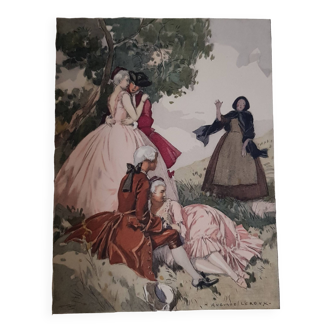 Illustration d'Auguste Leroux pour la vie de Casanova