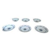 Lot de 6 assiettes creuses anciennes en porcelaine de limoges  Jean Boyer.