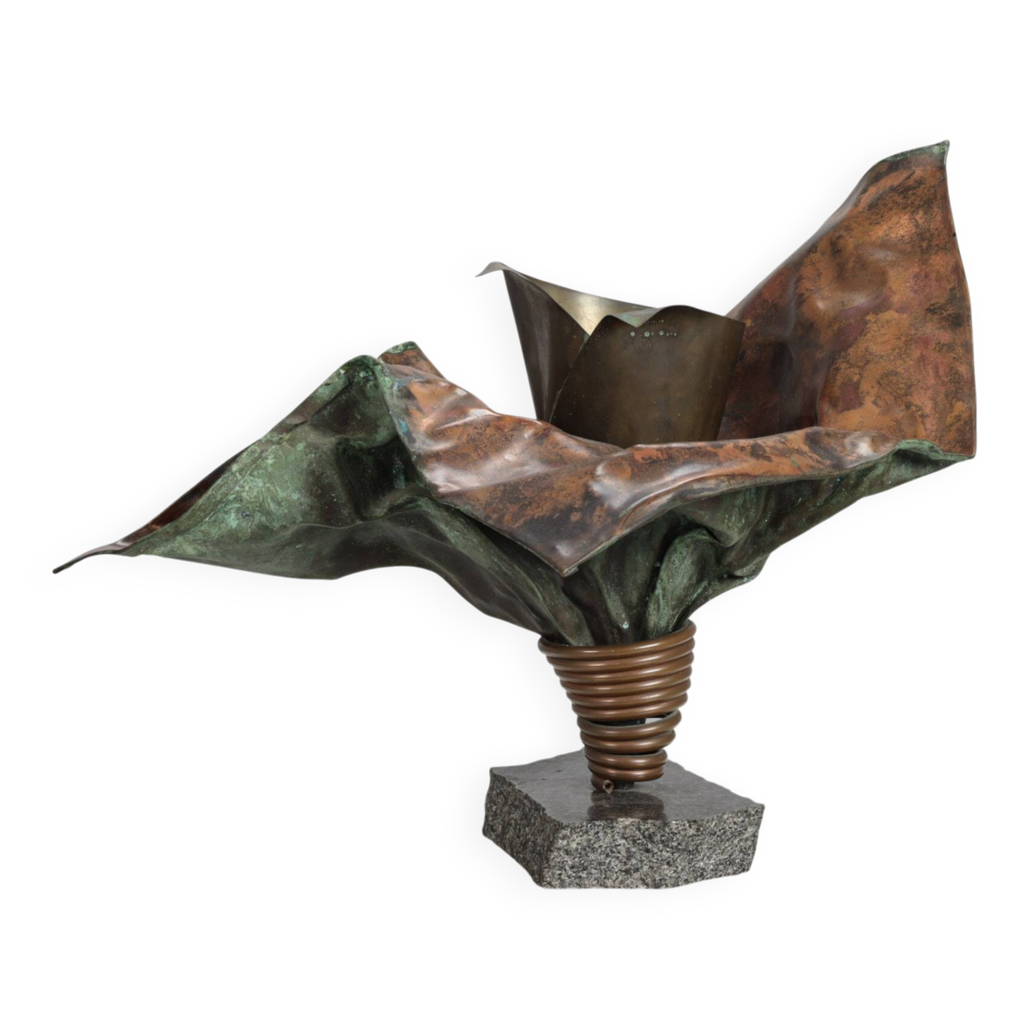 Sculptural copper vase by Bart van Bekhoven, Netherlands, 1980s