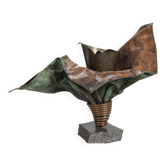 Sculptural copper vase by Bart van Bekhoven, Netherlands, 1980s