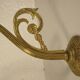 Brass and glass swan neck wall light