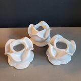 Trio of Limoges porcelain candlesticks