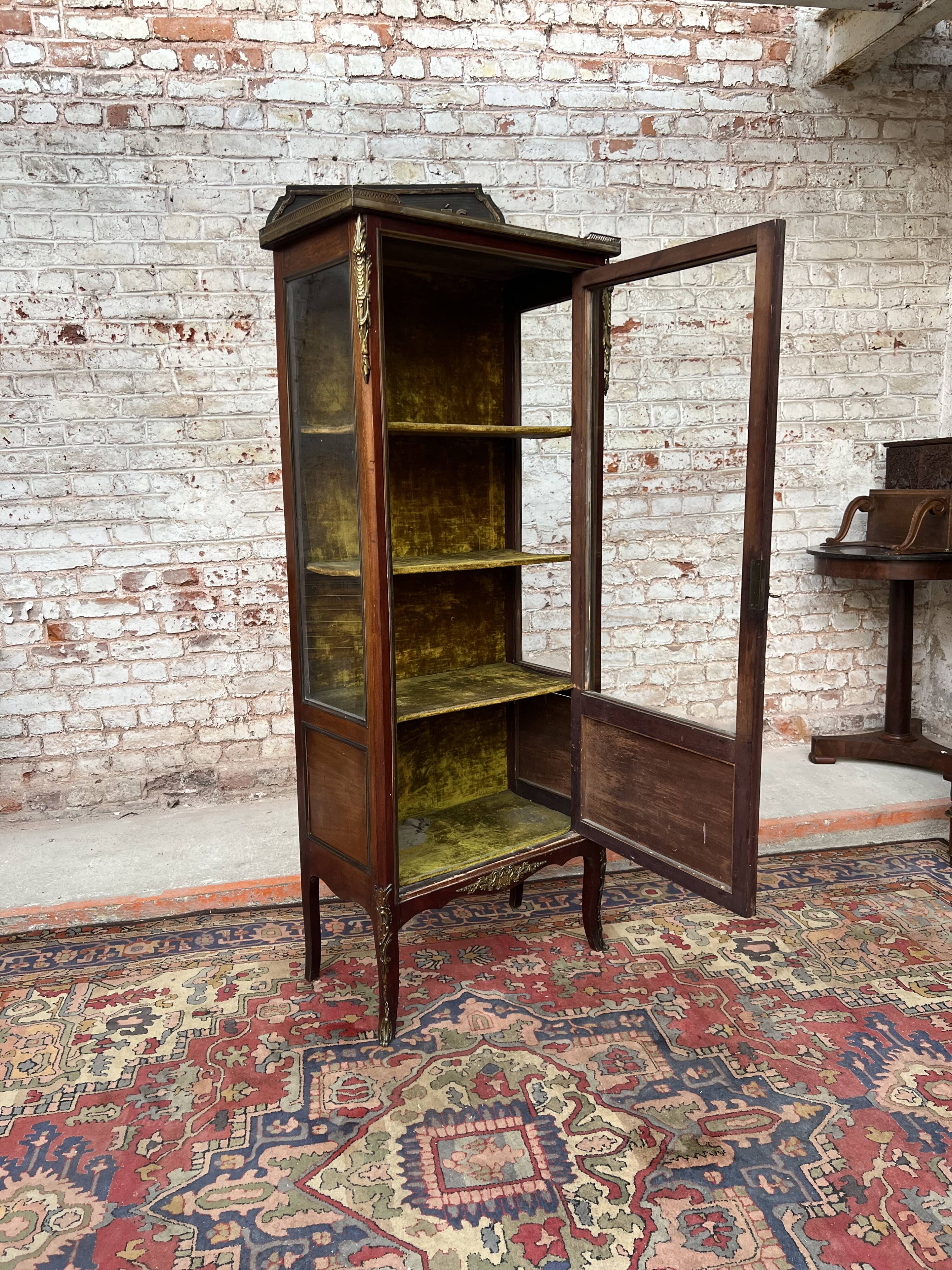 Mahogany showcase Louis XVI XIX style Century