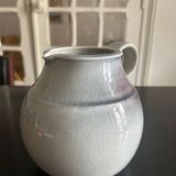 large blue ceramic pitcher