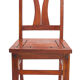Set of 4 chairs in solid mahogany, vintage Art Nouveau, 1900