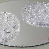 Set of 2 Arques crystal bottle coasters