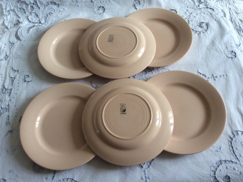 6 Assiettes anciennes Digoin Sarreguemines annees 1940