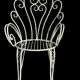 Fauteuils en fer forgée des années 60 France