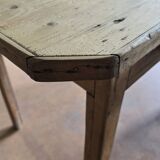 Antique wooden farmhouse table with drawer – 19th / early 20th century