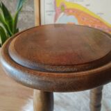 Old farm stool, wooden tripod campaign