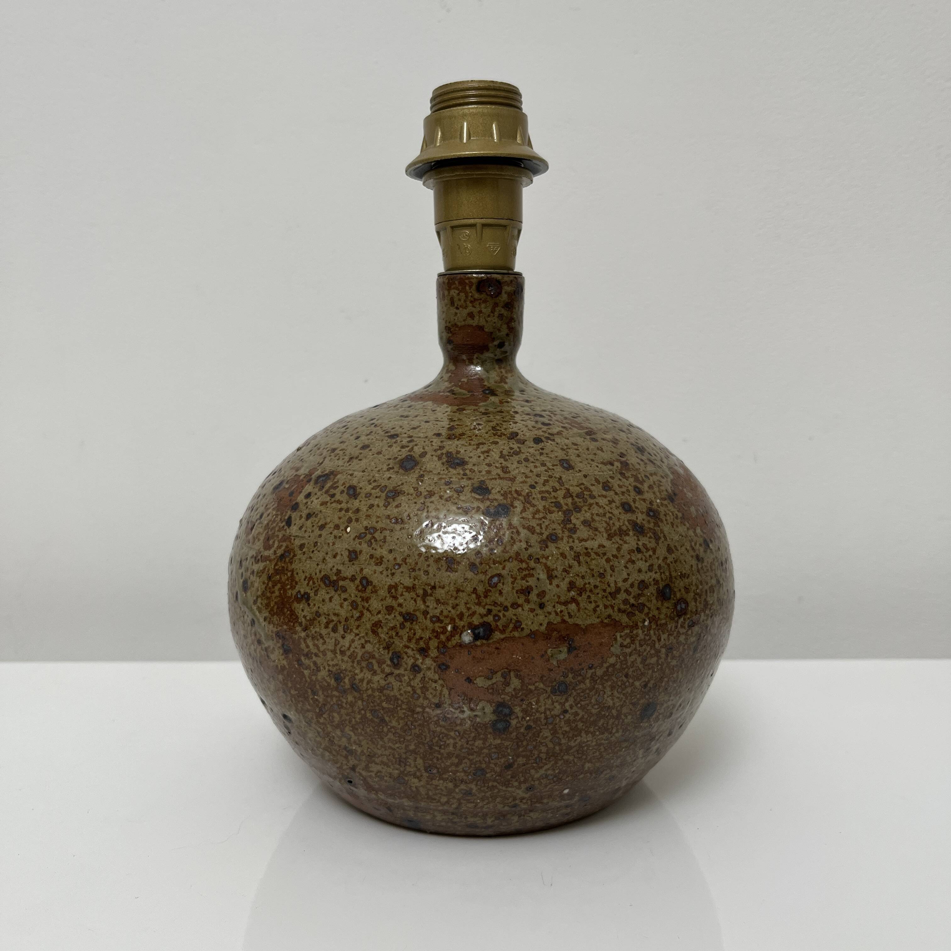 Guy Baudat pyrite stoneware lamp in the La Borne Julia style