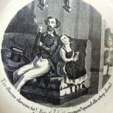 Talking plate Creil and Montereau Lebeuf Millet & Cie