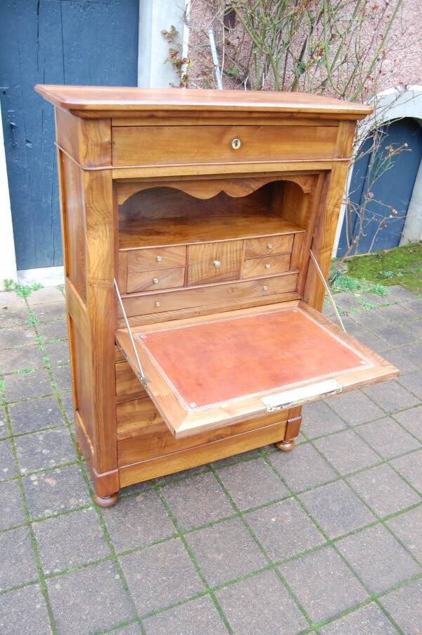 19th-century Louis Philippe walnut office secretary.
