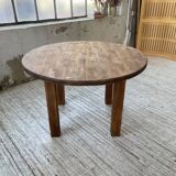 1950s round pine table with extensions