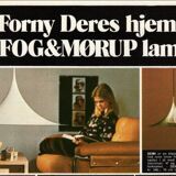 Large White Witch Hat Semi Pendant - Design by Bonderup and Thorup for Fog and Morup, 1960s.