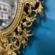 Bronze mirror napoleon III H39x23 decoration with putti and mascaron