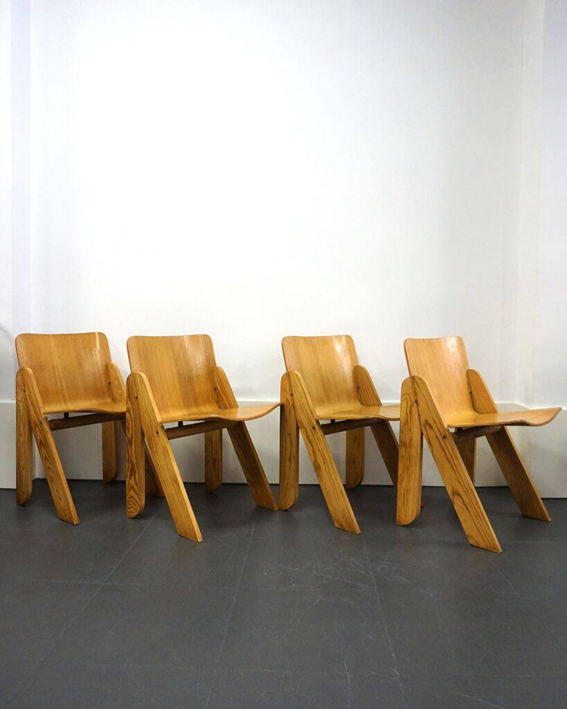 Ensemble de 4 chaises Peota par Gigi Sabadin pour Stilwood