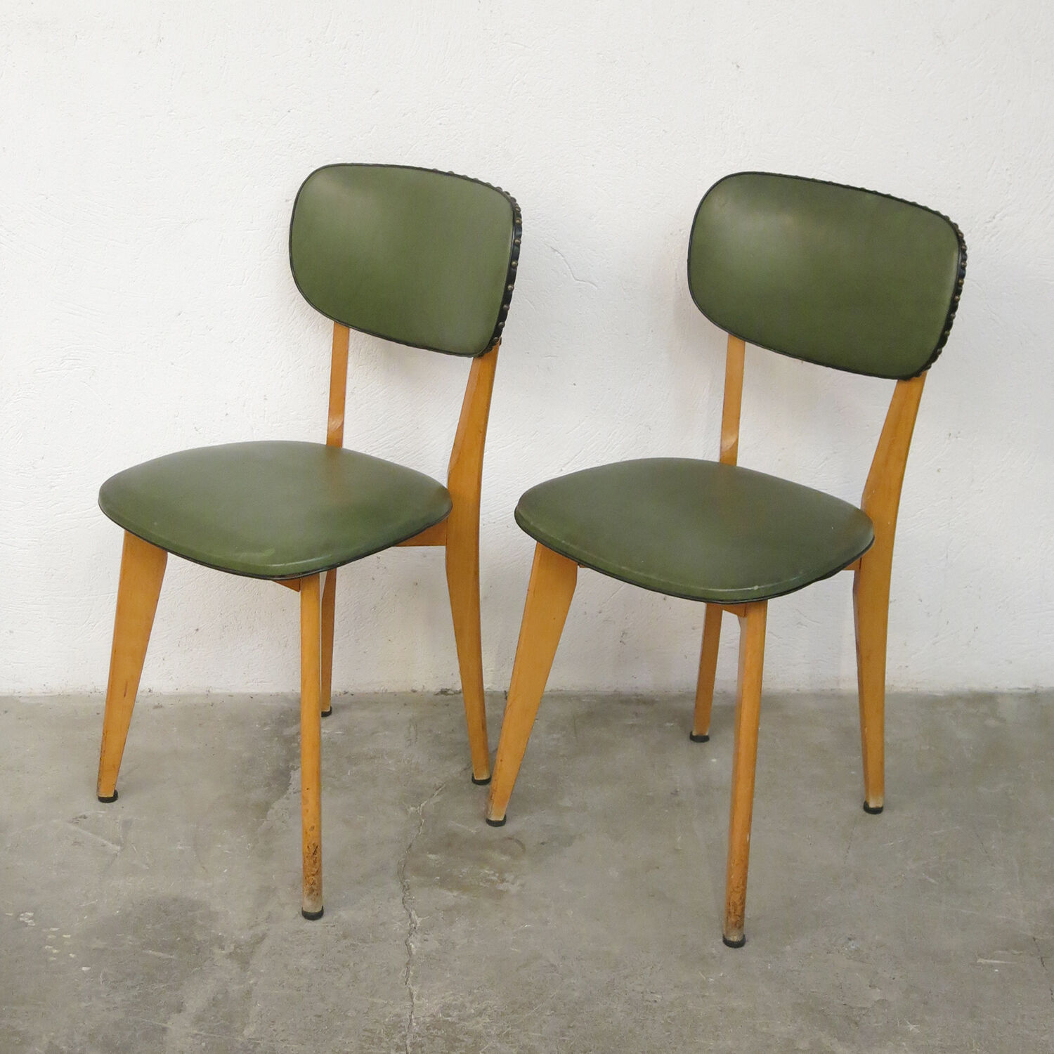 Paire de chaises bistrot des années 50