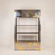 Paul Evans Cityscape Brass and Stainless Steel Bookcase, First Series, 1971