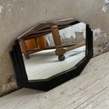 Black art deco mirror 65x46cm