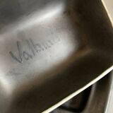 1960 Vallauris enameled earthenware butter dish