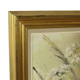 Bouquet de fleurs Nature morte Peinture à l'huile sur toile Encadrée Signée