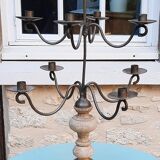 2 old 9-branch candlesticks