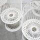 Garden table and 5 vintage fiberglass chairs by Russell Woodard