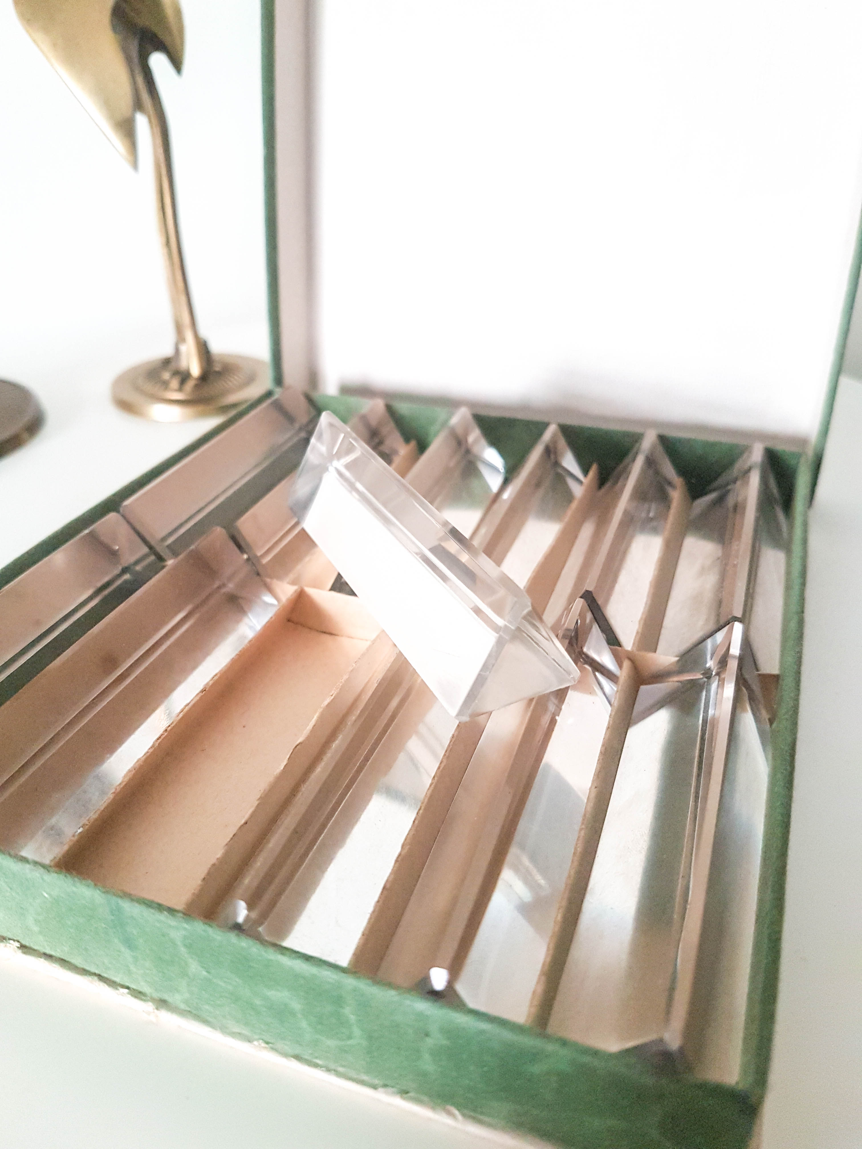 12 Baccarat crystal knife holders