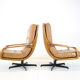 Eugen Schmidt set of 2 leather armchairs for Soloform