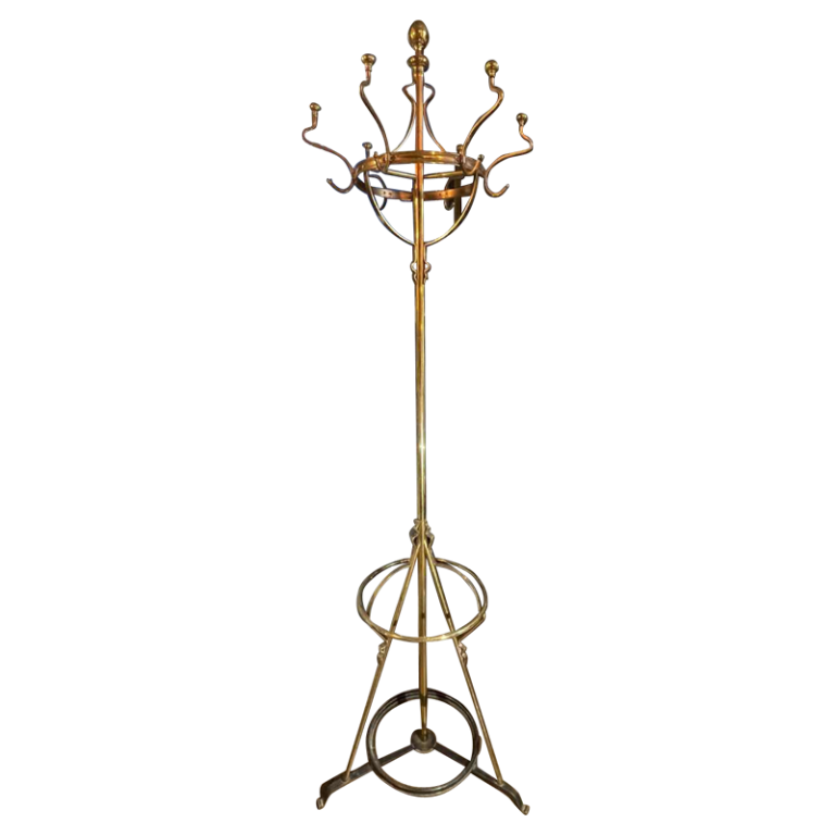 Porte manteau perroquet art nouveau arts & crafts jugendstil, bronze acier, ca 1900