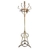 Porte manteau perroquet art nouveau arts & crafts jugendstil, bronze acier, ca 1900