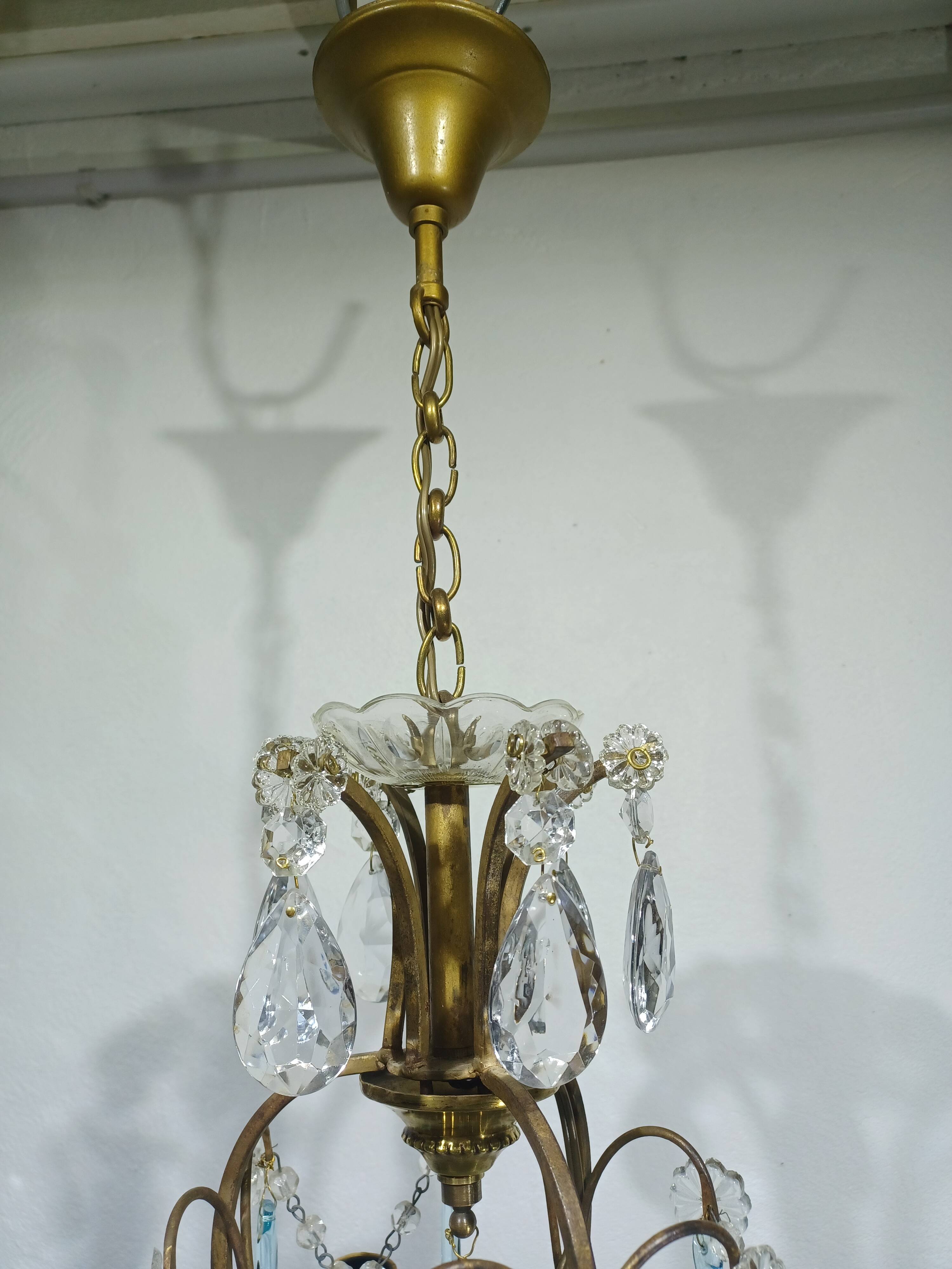 3-light cage chandelier