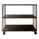 Hi-fi or TV cabinet in wired metal & smoked glass in the Sauze style, 1970