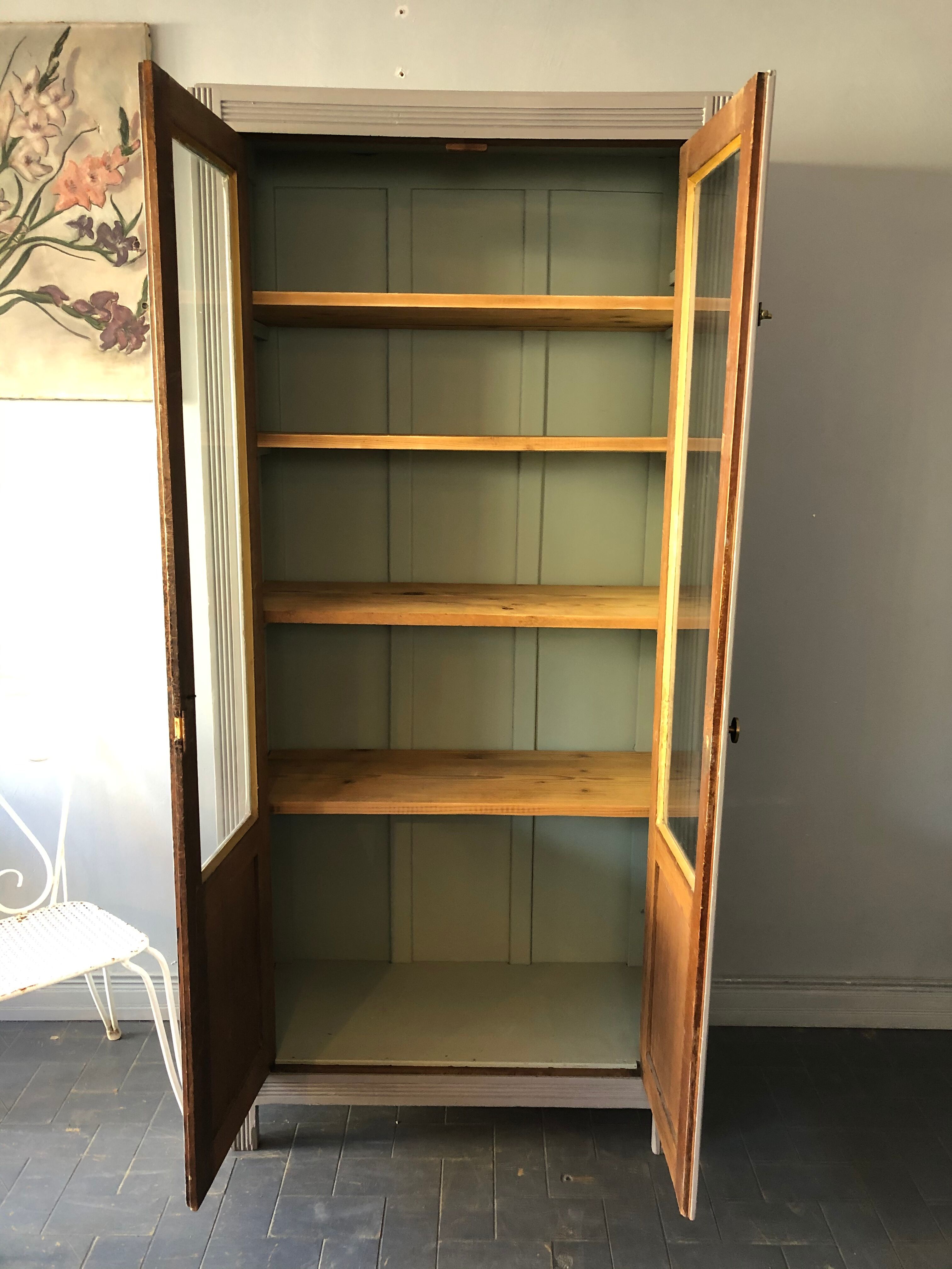 Glass-glazed Parisian wardrobe