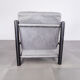 Pair armchairs black velvet 70