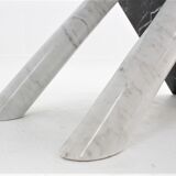 Italian Carrara marble dining table 1970s