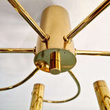 Design ceiling light in brass, Cosack Leuchten, 1970