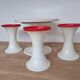 Midcentury Set of Three Tulip Stools and Coffee Table, Space Age, Germany, 1970s