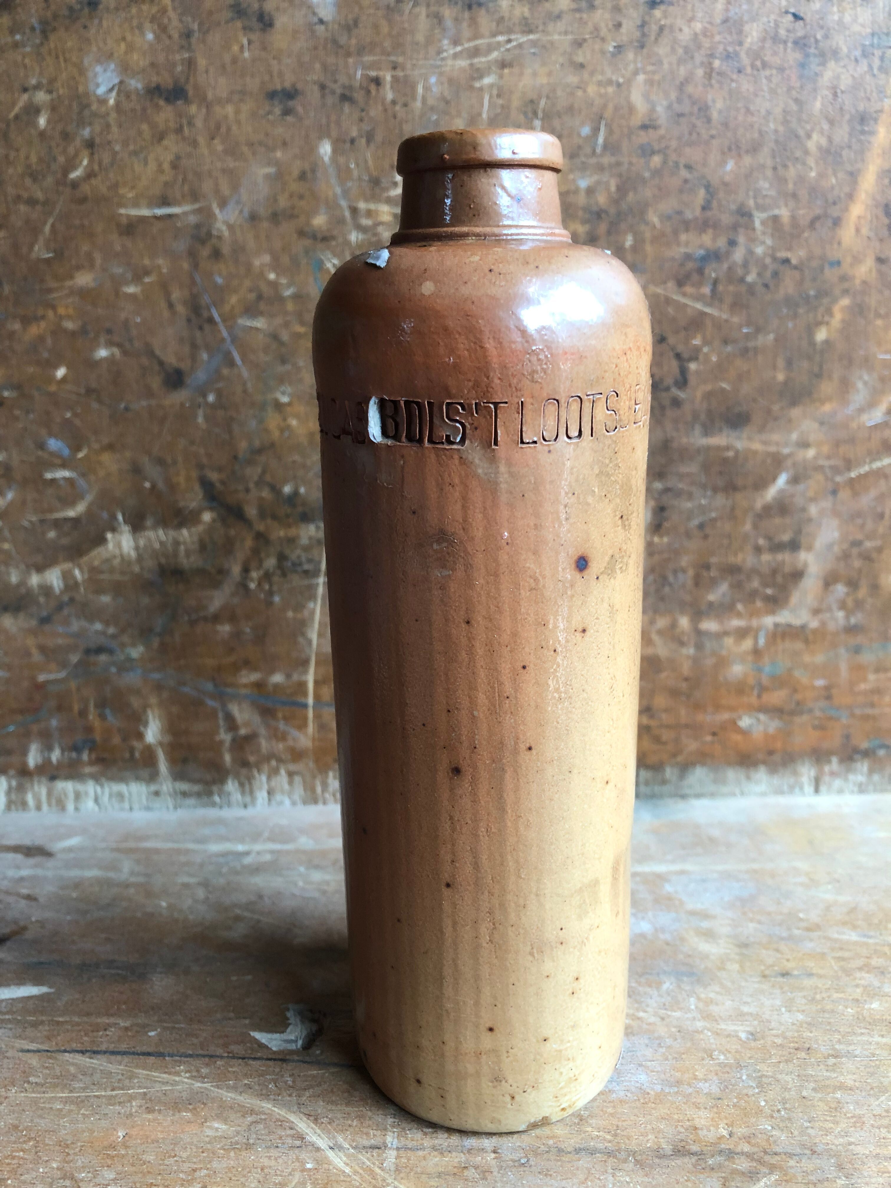 Old bottle sandstone erven lucas bols't lootsje amsterdam vintage