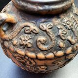 Jasba Germany vase with animal decoration, 1960s-70s