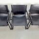 Mid-Century Modern Bauhaus Leather B34 Armchairs by Mart Stam & Marcel Breuer for Fasem, Italy, 1980, Set of 4