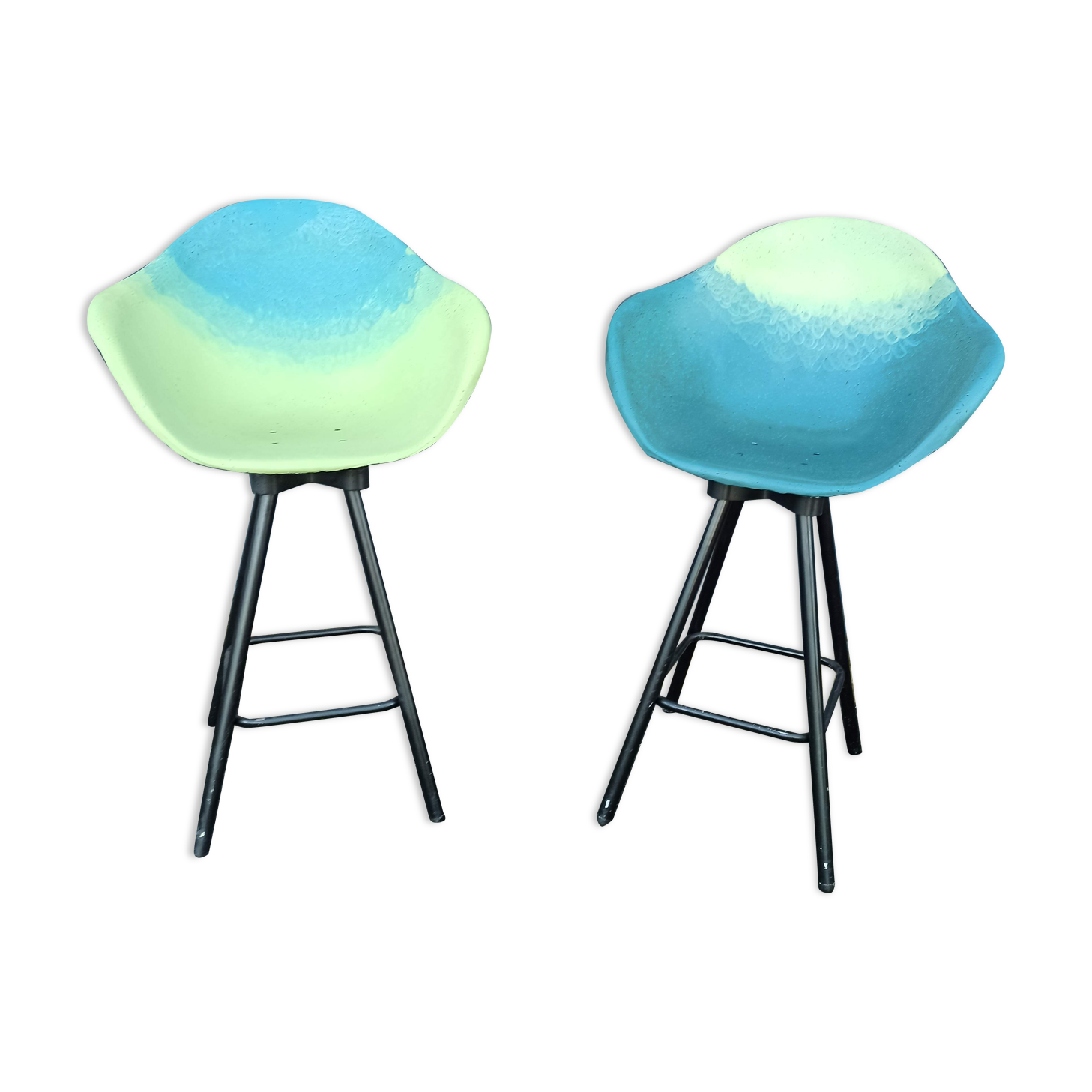Pair of armchairs high bar stools Maximum