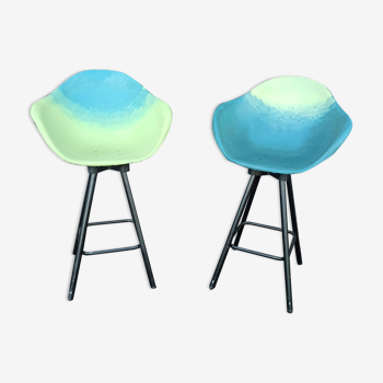Pair of armchairs high bar stools Maximum