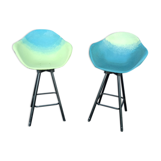 Pair of armchairs high bar stools Maximum