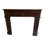 Antique wooden fireplace mantel